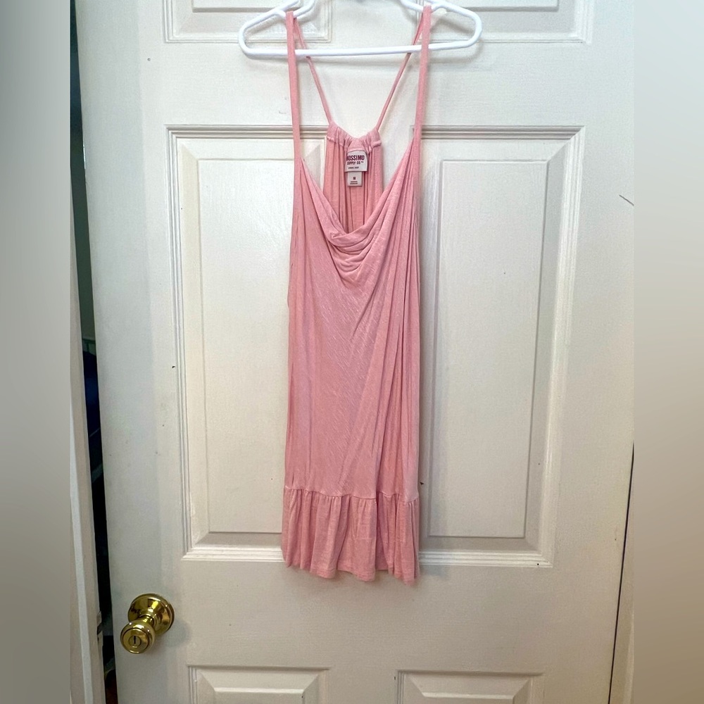 Light pink crowl neck tank top